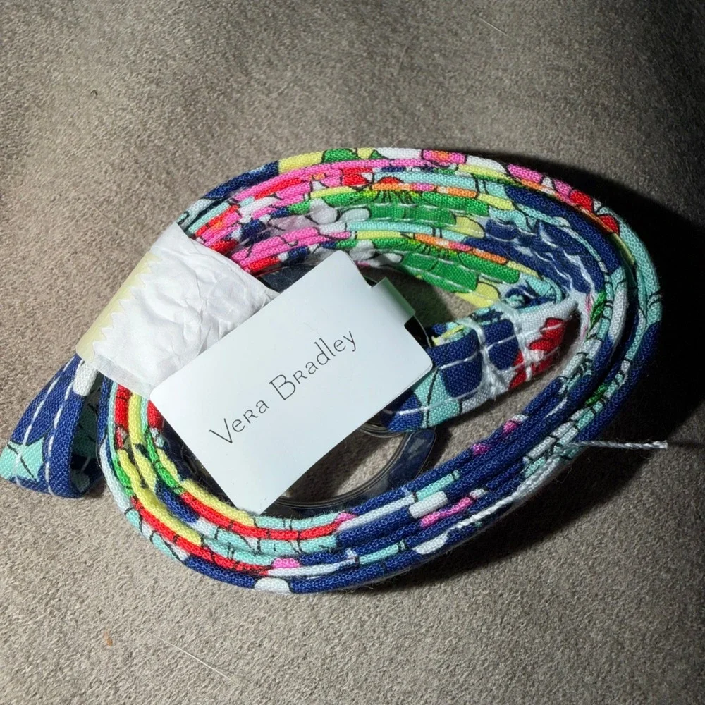 Vera Bradley Far Out Floral Lanyard Multicolor Cotton ID Holder 24166-U67 NWT